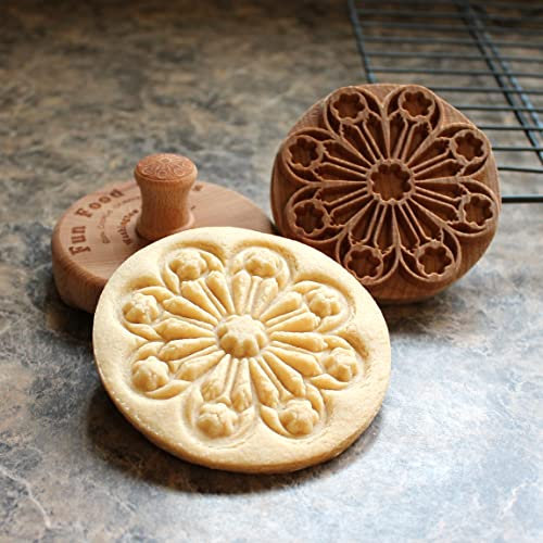 Fun Food Tools, Großer Keksstempel aus Holz, 7,9 cm (CS8-011)