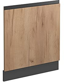Vicco Façade R-Line, Chêne doré, 59.6cm | Pour lave-vaisselle semi-intégré de 60 cm · Sans plan de travail · Adapté à la façade de cuisine · Librement combinable