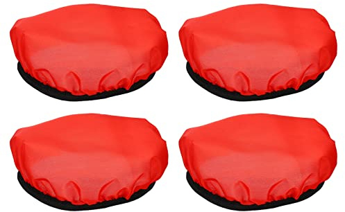 PATIKIL 7 18cm Morbido Diffusore Lampada Copertura, 4pz Tessuto Diffusore Strobo Riflettore Lampada Calzino per Flash Luce Bellezza Piatto Fotografia Studio, Rosso
