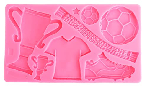 Fondant-Silikonformen, Silikonformen, Fußball-Trophäe, Silikon-Fondantformen, Kleidung, Schuhe, Kuchen, Schokoladenform, DIY-Backform, Rosa