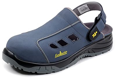 EuroRoutier Fresh Avio, Zuecos Zapatos de Seguridad de Cuero Certificados CE EN ISO SB+A+E+FO+SRC (Numeric_44)