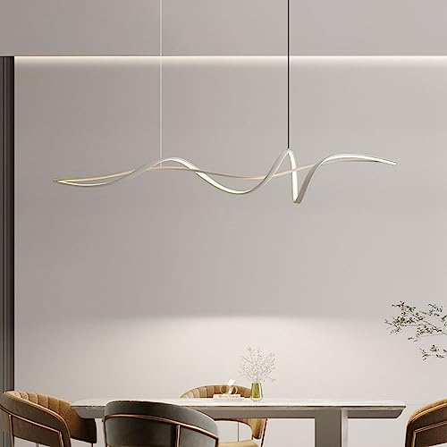 Bellastein LED Hängeleuchte Esszimmer Pendellampe kreativ modern Kronleuchter minimalistisch und atmosphärisch Bar- und Esszimmer Hängeleuchte minimalistische Pendelleuchte (weiß, 120cm)