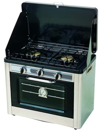 INCASA Four Combiné 25L / Réchaud à Gaz 2 Feux Camping