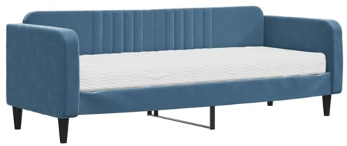 vidaXL Tagesbett mit Matratze Blau 80x200 cm Samt