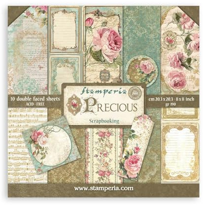 Scrapbooking Small Pad 10 sheets cm 20,3X20,3 (8X8) - Precious