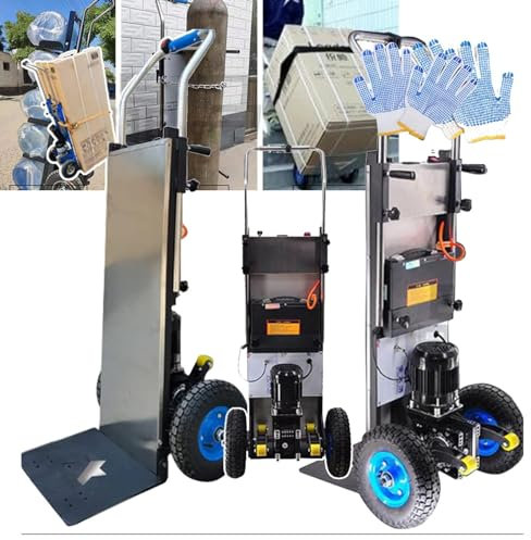 UPIKIT Carretilla Elevadora De Escaleras Eléctrica, Carretilla Elevadora De Escaleras, Capacidad De Carga (400 Kg), Batería Extraíble (48 V/36 Ah), Motor Sin Mantenimiento/Sin Escobillas