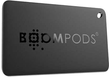 Boompods Boomcard Geldbörsen Finder - Smart Bluetooth Ortungskarte Kompatibel mit Apple Find My App, Schlanke Tracker Karte aus recyceltem Meeresplastik, für Brieftasche, Gepäck und Kinder