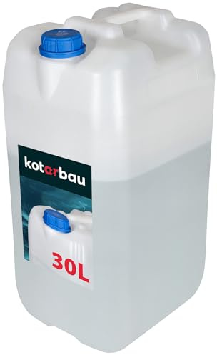 KOTARBAU® Wasserkanister 30L ohne Hahn Kunststoff Kanister für Wasser Kanister lebensmittelecht PE Trinkwasserbehälter mit Schraubverschluss Trinkwasser Kanister Wasserbehälter
