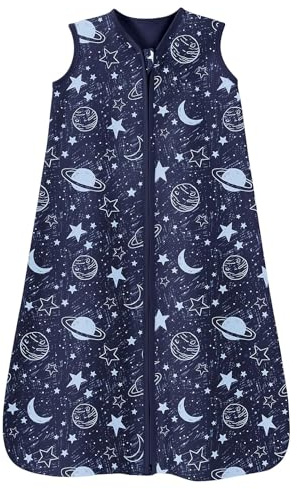 Unnivoll Saco de Dormir Bebe Verano 0.5 Tog, 67cm/0-6 meses, Transpirable 100% Algodón, Para Unisex Niñas Niños