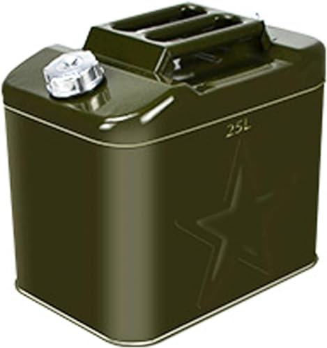 RRHCW Bidón De Gasolina,Barril De Gasolina De Acero Inoxidable 10L-60L Garrafa Gasolina Deposito Gasoil Lata De Gasolina Y Diésel En Metal Bidón De Combustible De Boquilla-25L