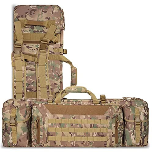 ANSNOW Doppelgewehrtasche, Taktische Gewehrtasche Abschließbare Waffentasche Aus 1000D Pvc, Weich Gepolsterte Tragetasche Zur Aufbewahrung Von Jagdausrüstung Und Zum Transport Von Schusswaffen/Cp