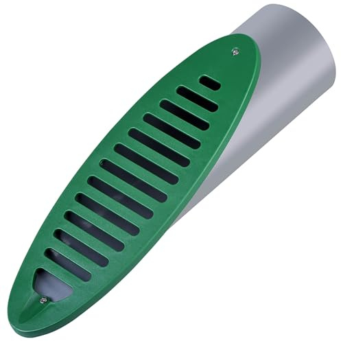 Apxton 4 Inch Green Angled Drainage Grate for Yard Drain, Drain Grate for Yard Drainage Systems, Yard Drain Emitter for Gutter Downspout Extensions, Lawn Slope Drainage Pipe Emitter for Ditch