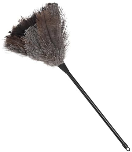 Healeved 10piezas Plumero De Avestruz con Mango De Plástico para Limpieza De Polvo Hogar y Vehículo Herramienta De Limpieza y Suave para Muebles y