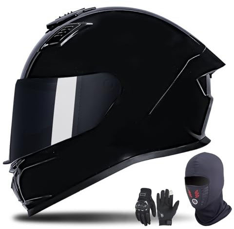 GNIUBBDB Integralhelm für Motorradfahrer mit Visier für Erwachsene, Männer und Frauen, Motorradrennhelme, Straßenradhelme, ECE-geprüft A-2,S (50-52 cm)