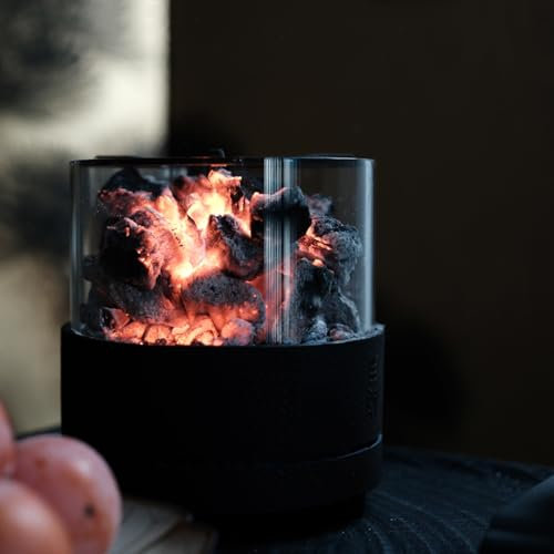 JINGJIAOPLSD Poêle à Charbon en Fonte, Foyer de Table, Poêle de Chauffage Portable pour Préparer du Thé, des S'mores, Un Barbecue, Une Cuisine en Plein Air
