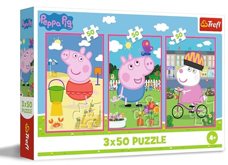 Trefl - Puzzle 3x50 Teile 3-in-1: Die Kraft der Freundschaft, Peppa Pig, 4+