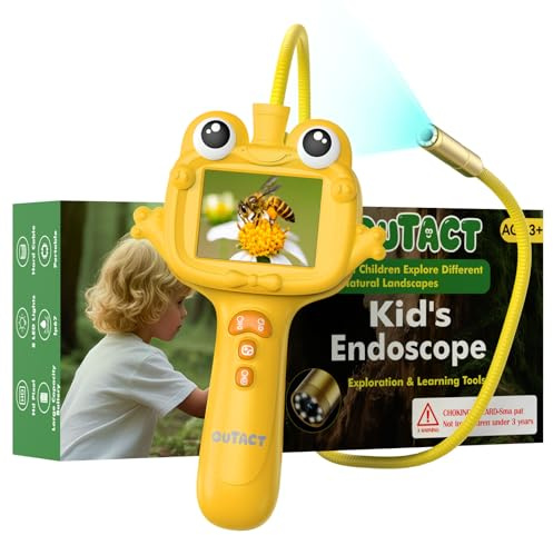 Endoscope Snake Camera for Kids, Kids Borescope with Light, Stem Educational Science Toy for Outdoor Camping Nature Exploration, Birthday Gifts for Boys & Girls Aged 3, 4, 5, 6, 7, 8, 9, 10,12
