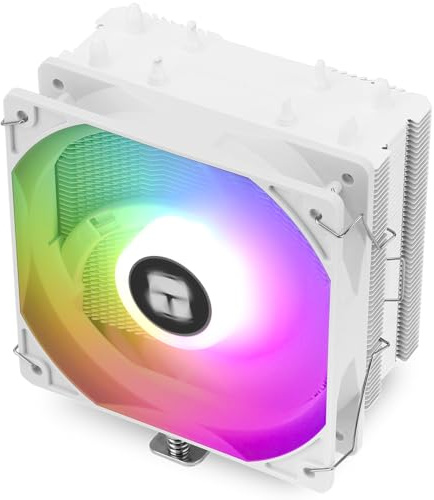 TR-Thermalright Assassin X 120R SE White ARGB CPU Air Cooler, 4x6mm Heat Pipes,TL-C12CW-S ARGB Fan CPU Cooler-Quiet,148mm High, for AM4/AM5,Intel lga1700/1851/1150/1151/1200