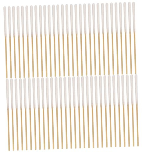 SAFIGLE Bastoncini di Cotone Bastoncini in Cotone e Bambù per Trucco 60 Pezzi Morbidi senza Perdita di Pelucchi per Uso Cosmetico e Trattamento della Pelle