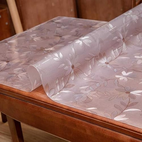 ZBXXSC Pellicola Trasparente Spessore per Tavolo Tovaglia Impermeabile Copritavolo Trasparente Antigrasso PVC Protettiva per la Protezione(2mm,35×130cm)