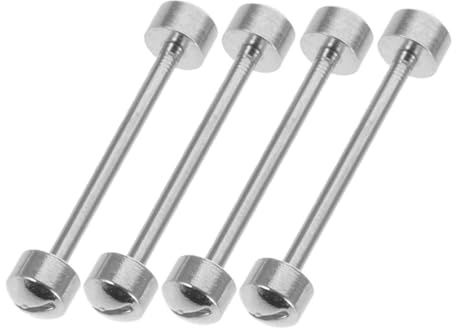 MAGICLULU Varillas de Tornillo de Acero 22 Mm para Correa de Reloj, Pasadores Roscados de Repuesto, Kit de Accesorios para Reparación de Relojería, 4 Piezas, Conexión Segura y Duradera