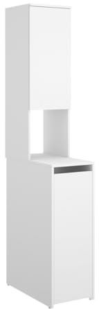 DEKIT - Mueble Auxiliar para Lavadora con ALTILLO 190x31,7x62cm - Blanco