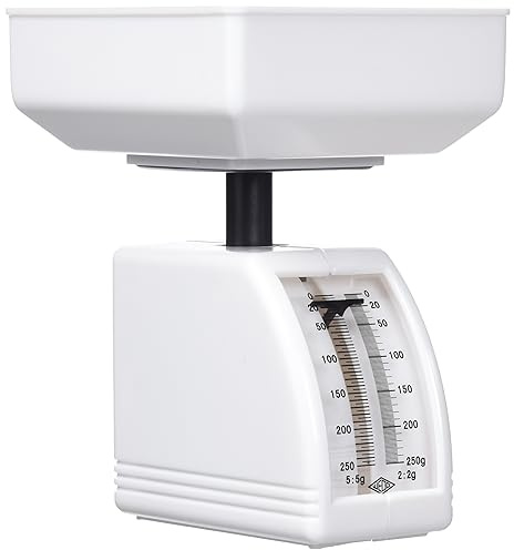 Wedo 249862000 Federwaage Handy (250 g, mechanische Brief- und Diätwaage, aus Kunststoff, abnehmbare Schale) weiß