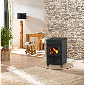 Wamsler Hüttenofen 6 kW mit Fenster, Solar, Holz, Natürliche Entlüftung, Freistehend, Rustikal, Wohnzimmer