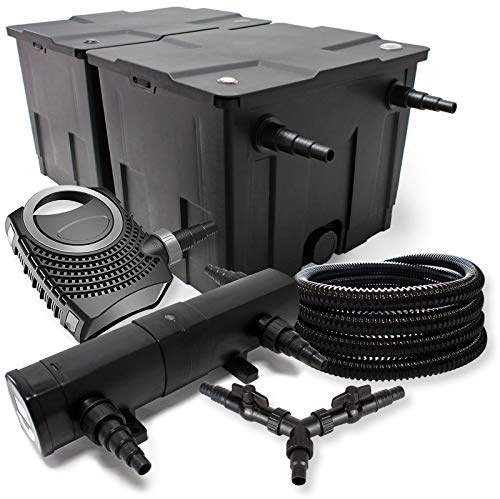 SunSun Filterset för 60 000 l damm 24 W dammklarär NEO800 70 W pump 25 m slang