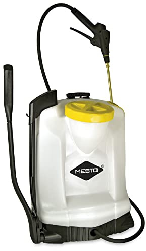 Mesto Rückensprüher Typ 3552 (Rückensprühgerät 12,0 Liter, Hohlkegeldüse Messing, Gartenspritze, max. Druck 6 bar, ergonomisches Abstellventil), Yellow/Black/White