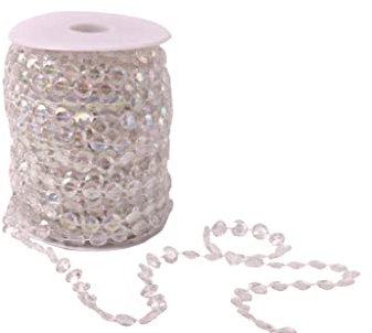 30m/Rollo Granos Guirnalda de gránulos de Diamante acrílico para Colgar decoración del hogar Multicolor