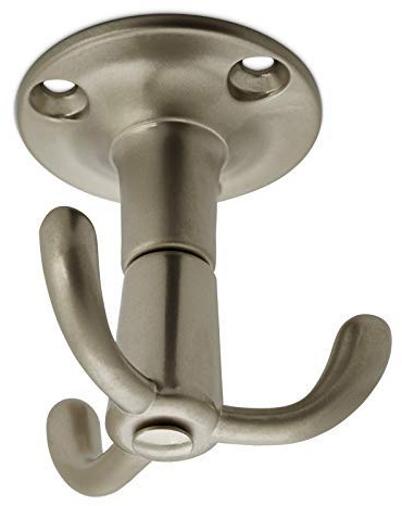 SOTECH 10 x Drehhaken TROMSO 3-fach Edelstahloptik matt 53 x 50 mm Sockel Ø 40 mm BA 25 mm Aluminium Garderobenhaken Jackenaufhänger