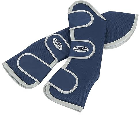 Weatherbeeta Transportgamaschen mit Breiten Laschen, lang (Pony) (Marineblau/Silber)