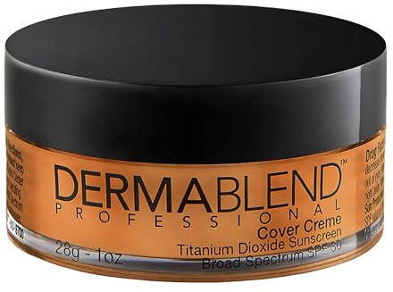 Dermablend Professional Cover Creme - Full Coverage, Ganztägige Hydrating Cream Foundation - Dermatologisch erstellt, parfümfrei, allergiegetestet - Breitspektrum LSF 30-45W Haselnussbeige - 28g