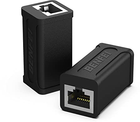 BENFEI RJ45 Inline Coupler, 2 Pack Cat7 Cat6 Cat5e Ethernet Coupler Female to Female