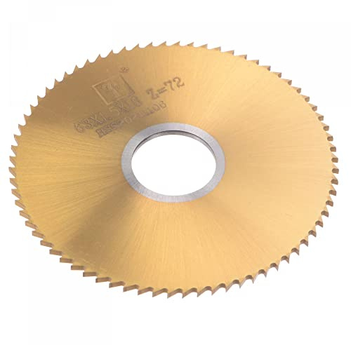 sourcing map Kreissägeblatt 63mm (2-1/2) Durchm. 1,5mm Dick 72 Zähne | Fräser aus M35 Hochgeschwindigkeitsstahl (HSS) mit 16mm Dorn zum Holz PVC und Aluminium Schneiden