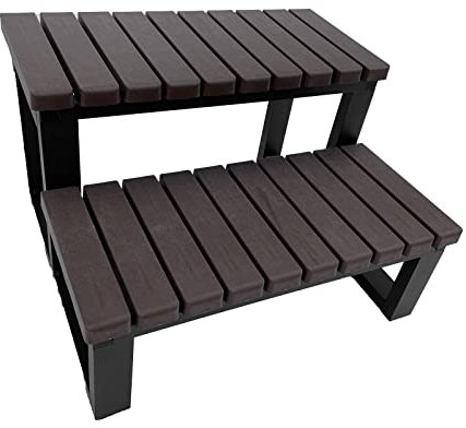 ACYED - Escalones universales de aluminio para bañera de hidromasaje, estantes de spa para interiores y exteriores, aptos para cualquier forma y tamaño de jacuzzi, resistentes y antiarañazos, color