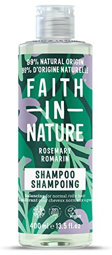 Faith in Nature Shampoo Naturale al Rosmarino, Riequilibrante, Vegano e Non Testato su Animali, Senza SLS e Parabeni, Capelli Normali o Grassi, 400 ml