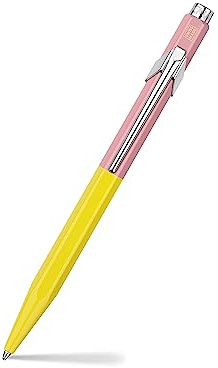 Caran d'Ache 849 PAUL SMITH Kugelschreiber in der Farbe: Yellow/Rose Pink, Aluminium, Goliath Mine in Schwarz Medium, Länge: 12,5cm, NM0849.341