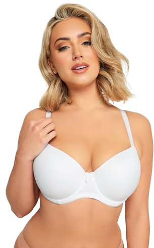 Yours Curve Moulded Underwired T-Shirt Bra - Women's - Plus Size Curve White