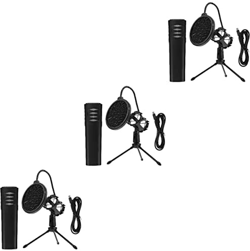 GaRcan 1 Satz Typ Mikrofon-Kit Podcasting-Instrumente Studio für Sprachvideofilterständer Stream-Computer Tragbare Audio-Overs und Interview-Mikrofon-Rundfunkkamera-Karaoke-Ständer (Farbe