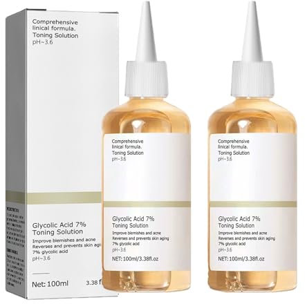1Stück Glykolsäure 7% Toning Solution,Glykolsäure Toner,Hydrating Toning Resurfacing Solution for Moisturize & Strengthen Skin,Improve Blemishes and Acne, Reverses&Prevents Skin Aging,100ml (1pcs)