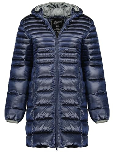 Geographical Norway Bodet Lady Veste Coupe Vent Femme Outdoor - Blouson Deperlant Manches Longues Femmes - Manteau Pluie Randonnee Saison Printemps Ete Automne Hiver (Marine XL)