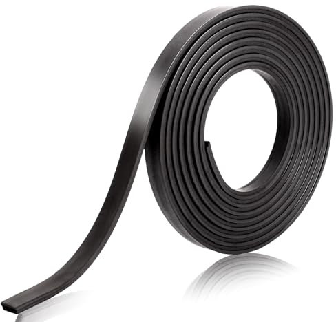 Shower Door Magnetic Tape, 82 Flexible Magnetic Strip, Flex Magnetic Strip Refill, Shower Door Replacement Magnetic Strip, 3/8 Wide, 1/8 Thick, for Shower Doors, Swing Glass Doors (Black)