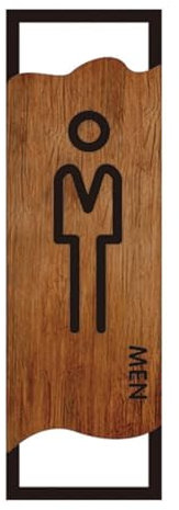 Yoeoefuo Wc Schild Wcdeko Schilder Klassisch Toiletten Wandschild Wegweiser Zur Toilette Badezimmerschild Herren Und Damen WC-Schilder Vintage WC Zeichen Für Nostalgischen Look Lavatory Sign(Style 1)