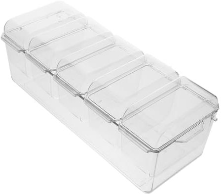 IMIKEYA Divided Serving Tray Lid Handle Snackle Box Lid Food Trays Salad Platter Snack Containers Seasoning Box