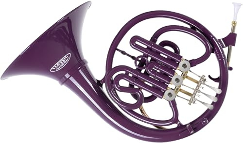 Classic Cantabile WH-30VT MardiBrass Kunststoff Bb-Waldhorn Lila - inkl. Mundstück & Hülle mit Rucksackgurten - Für Anfänger und Profis - Wetterfest und Wasserdicht - leichtes, stabiles Instrument