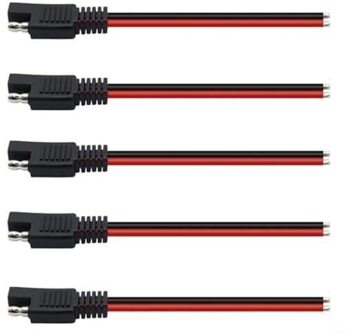 Zeroupshop SAE Spliiter Kabel, 5 Stück SAE Verlängerungskabel 2 Pin Lug Disconnect Verlängerungskabel 240 W Sae Netzkabel (15 cm)