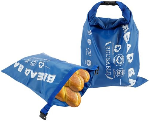 2Pcs Oxford Cloth Bread Bag to Keep Bread Fresh With Zipper Closure Sourdough Bread Bags Bread Bags for Homemade Bread Reusable Oil Proof Bread Storage Bags for Bakery Supplies and Food Storage