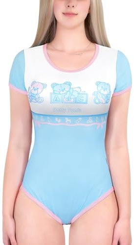 LittleForBig sidensparkdräkt Onesie pyjamas bodysuit – Potty Pants sparkbyxor Potty Pants, blå, XXL